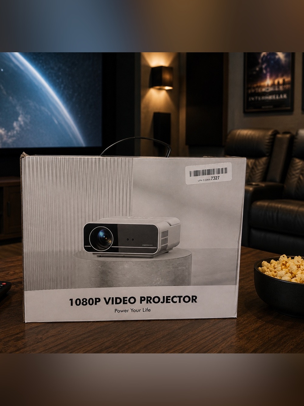 1080P Video Projector - White/Grey